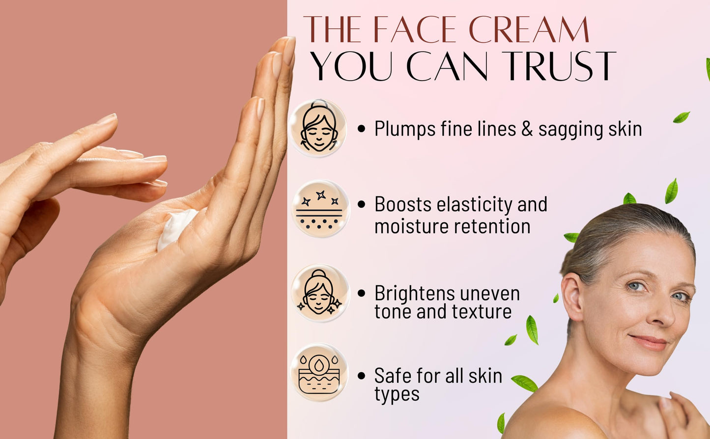 DermaLuxe Triple Collagen Face Cream – Anti-Aging Moisturizer with Hyaluronic Acid, Salmon DNA PDRN & Niacinamide – Deep Hydration, Firming, Wrinkle Repair Cream for Aging Skin, Women & Men. 1.7oz