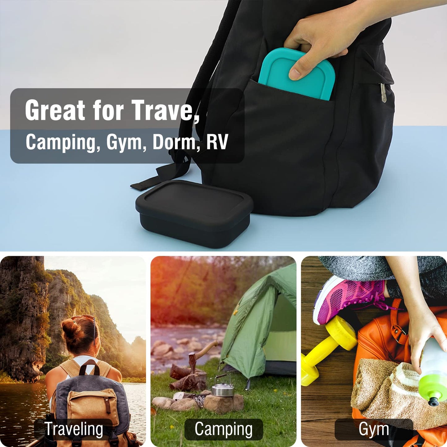 Enhanced Leak Proof Travel Soap Case, AIMAIAIMAI Silicone Soap Container with Draining Layer, Portable Bar Soap Holder for Bathroom, Camping, Gym, Easy to Clean (Green)