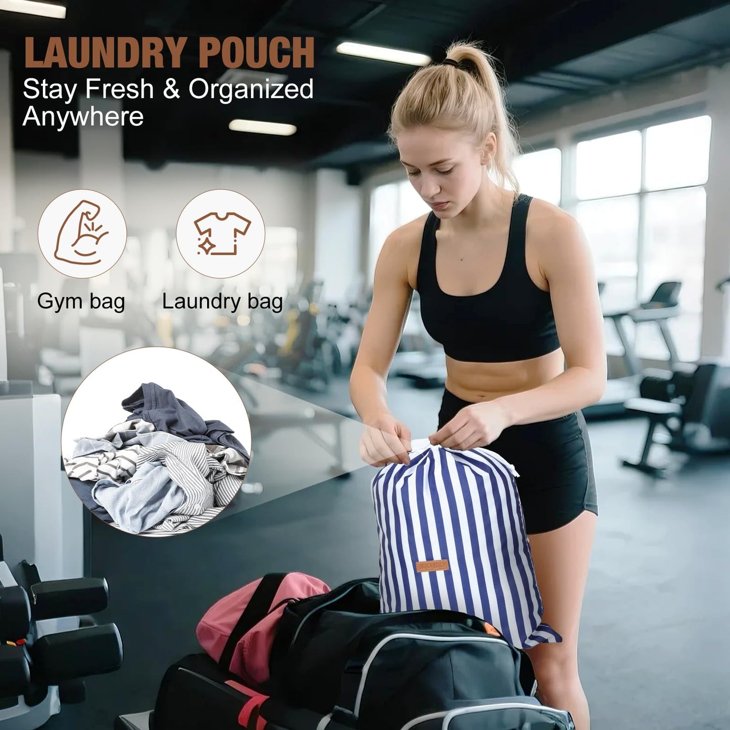 Lekespring Compression Packing Cubes for Travel – 6 Set Organizer Bags for Suitcase with Shoe Bag & Laundry Bag – Compression Travel Essentials for Women