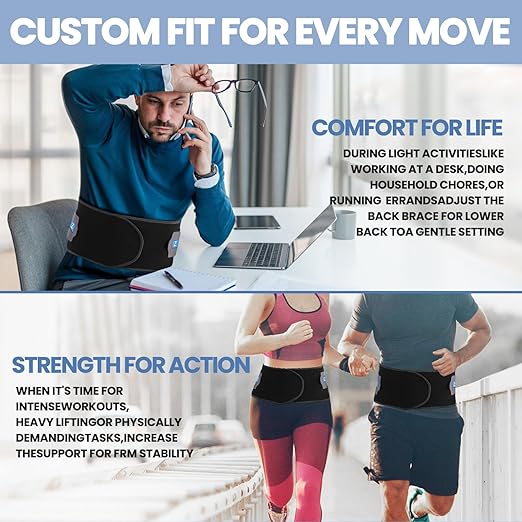 Back Brace Lower Back Pain Relief & Posture Corrector Back Support Breathable Soft Mesh Design,Adjustable Lumbar Support for Men & Women Relief from Sciatica, Scoliosis, S (Waist: 21.7"-31.5")