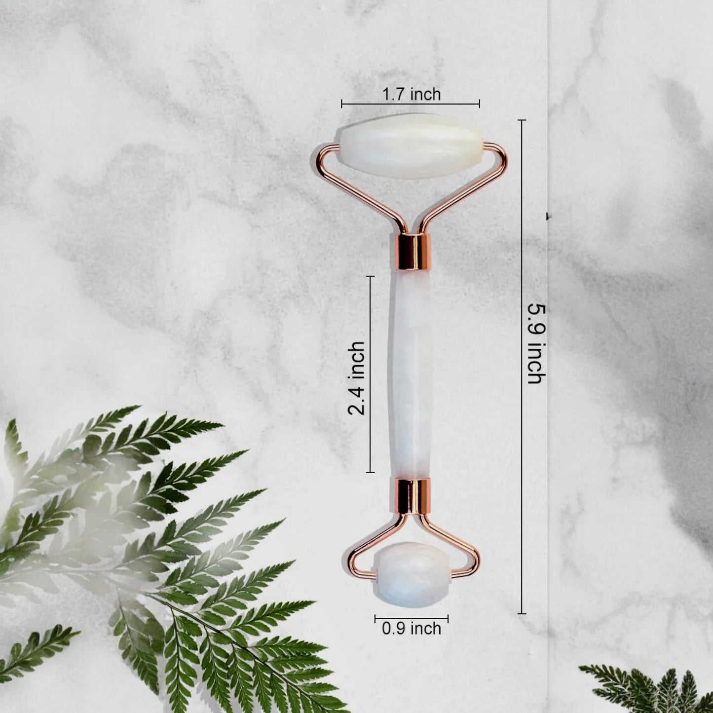 Generic Lucky LAMA White Jade Roller and Gua Sha 2 in 1 Set for Face and Body Anti Aging, Anti-Wrinkle, Reducing Puffiness and Redness Facial Tools Face Roller and Gua Sha Set for Men Women