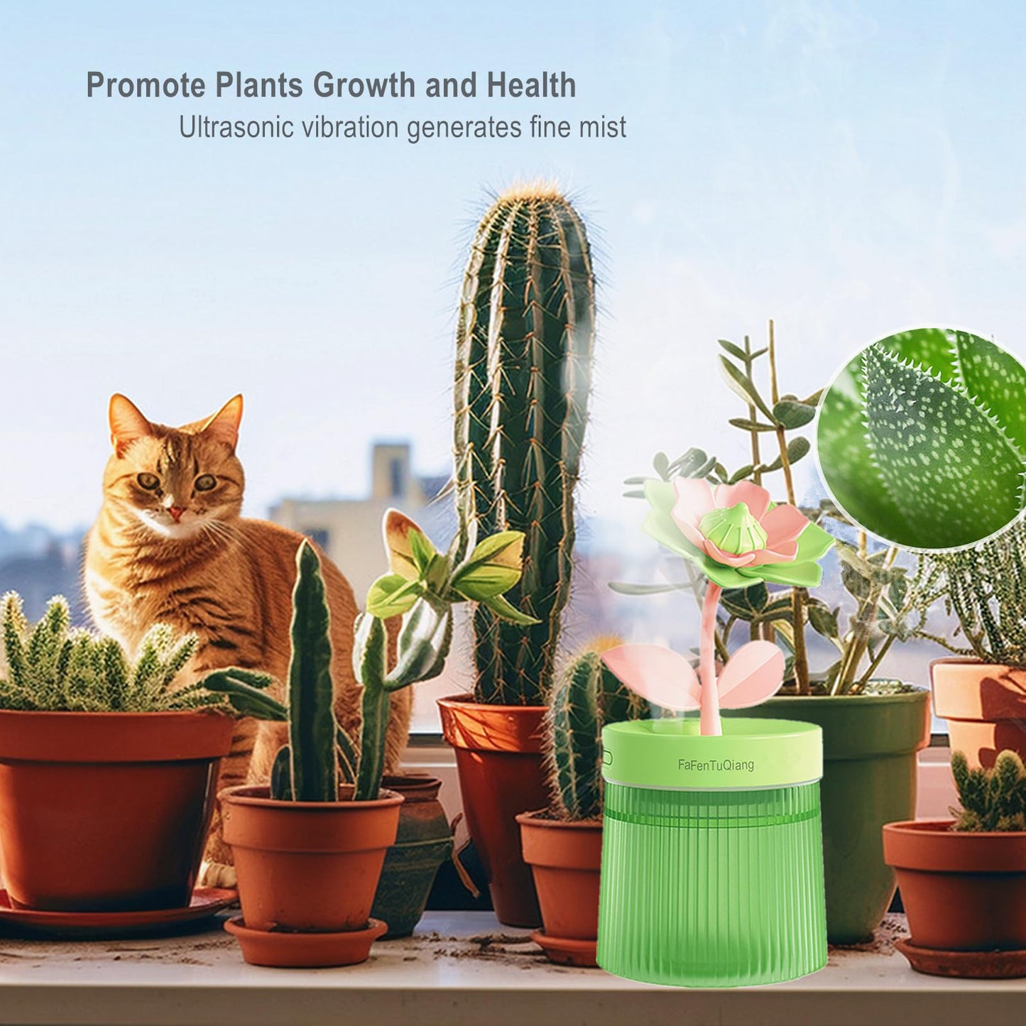 Desk Mini Humidifier Bedroom Cute, Personal Small Humidifier Diffuser 260ml Portable, Colorful Light,Quiet,Cool Mist, Auto Off, Top Fill Air Humidifiers, for Plants,Home,Office,Baby Room,Travel