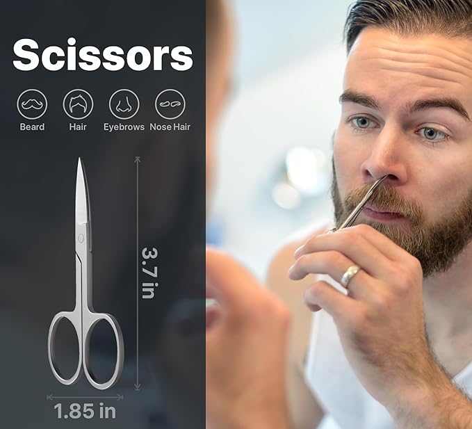 Konovo 5-Piece Nail Clippers Set,Stainless Steel Manicure Kit, Nail Grooming Travel Kit, Ail Clippers for Men, Toenail Clippers or Nail Cutter, Fingernail Clippers For Women, Manicure and Pedicure Kit