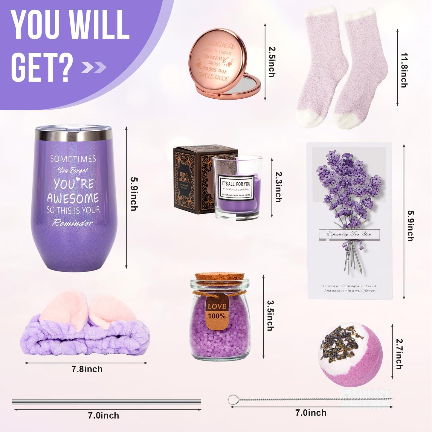 Birthday Gifts for Women, Birthday Gifts Basket for Mother's Day Gifts Ideas for Birthday Box for Best Mom Women Her Sister Wife Grandma