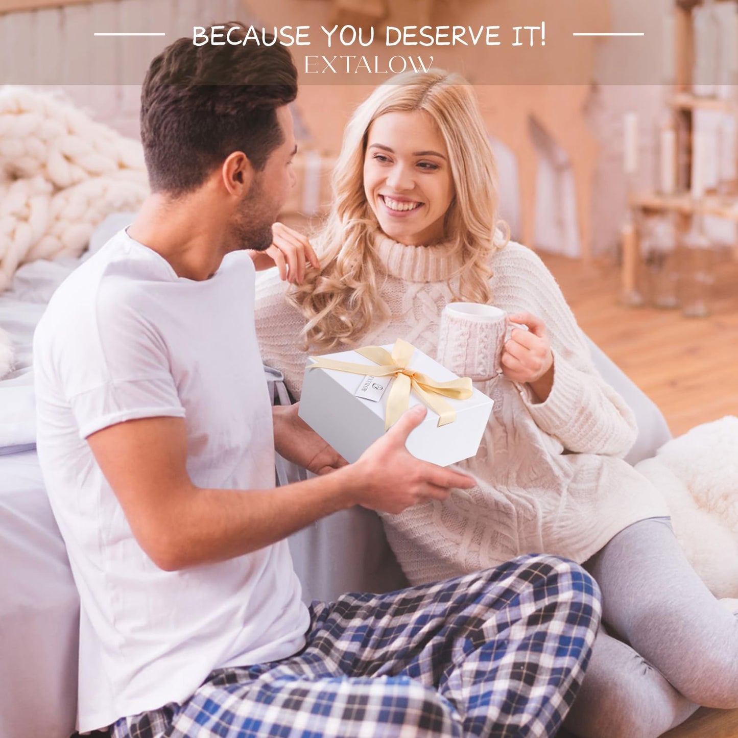 EXTALOW Spa Gifts for Women Mothers Day Gifts Jasmine Bath Gift Baskets Relaxing Self Care Gift for Mom Girlfriend Sister Wife Auntie Home Bath Care Package Thank You Gift Birthday Gift Friendship