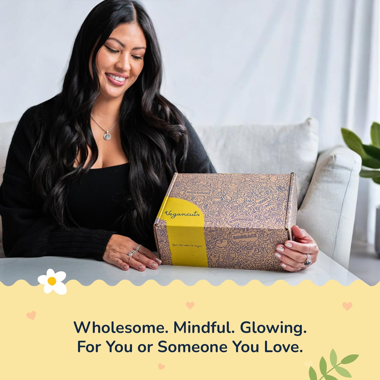 Vegan Wellness & Beauty Gift Box – Immune Support Powder, Protein Bars, Hydration Mist, Hair Mask, Hand Cream & Kiwi Mask – Ideal Gift for Moms, Women & Self-Care Lovers