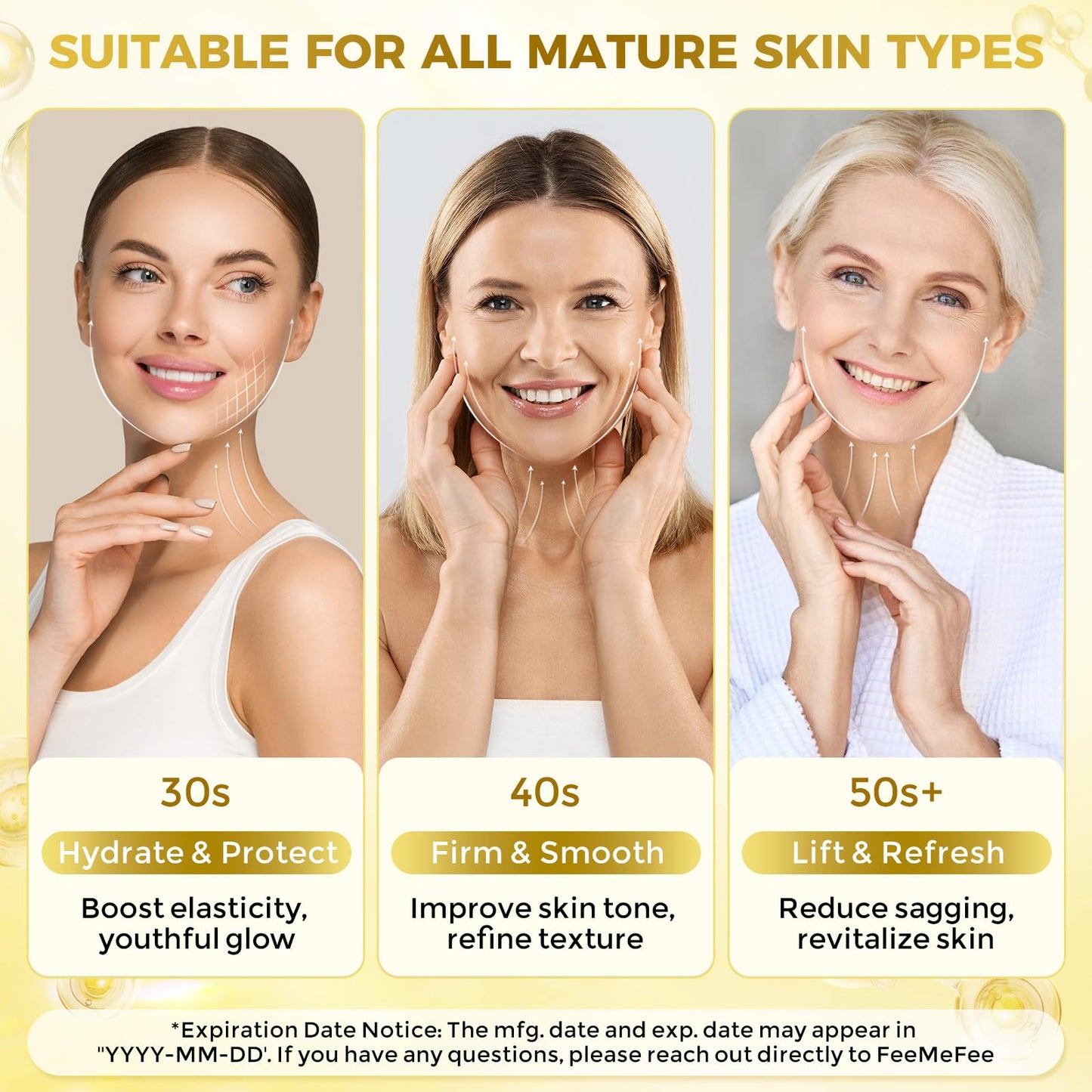 Neck Firming Cream, Anti Aging Wrinkle Cream with AH-8, Retinol, Collagen, & Hyaluronic Acid, Neck Creams for Tightening and Firming for Women & Men, Deep Hydration, Day & Night, 1.7 Fl Oz