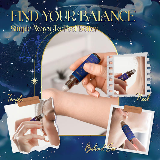 Essential Oils Roll On Set, Natural Aromatherapy Oil Roller for Body, Skin, Massage, Essential Oil Blends - Sweet Dream, Unwind, Breahte, Balance, Focus, Happy, Gifts for Women