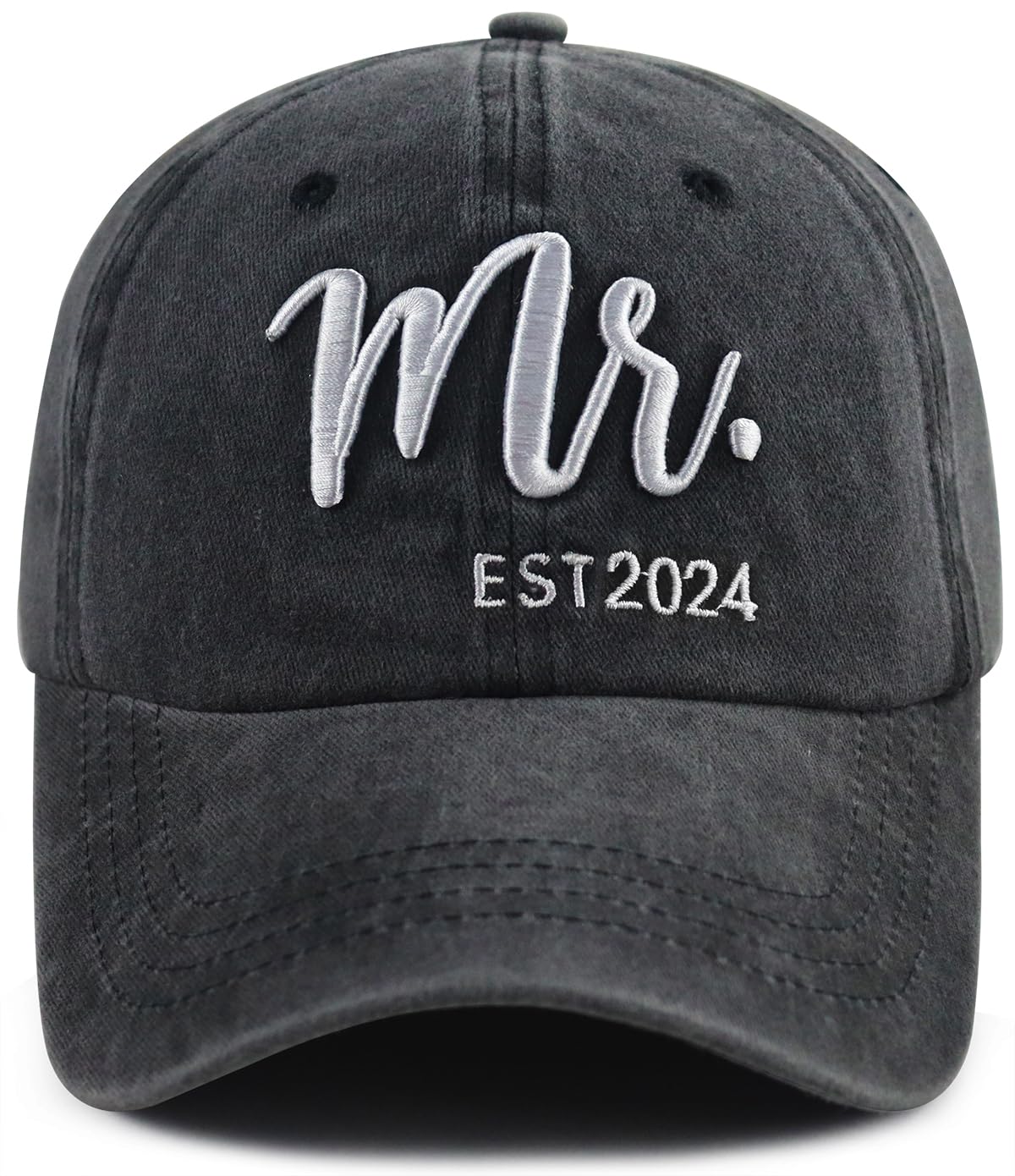 Mr and Mrs Gifts 2024 - Funny Bride Groom Couples Hat, Adjustable Embroidered Matching Baseball Cap for Newlywed Honeymoon, Christmas, Birthday, Wedding, Engagement - Wife Husband Gift