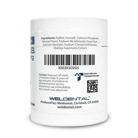 Weldental Chewtab Gentle Whitening Toothpaste Tablets 180 Count Refill (Peppermint)