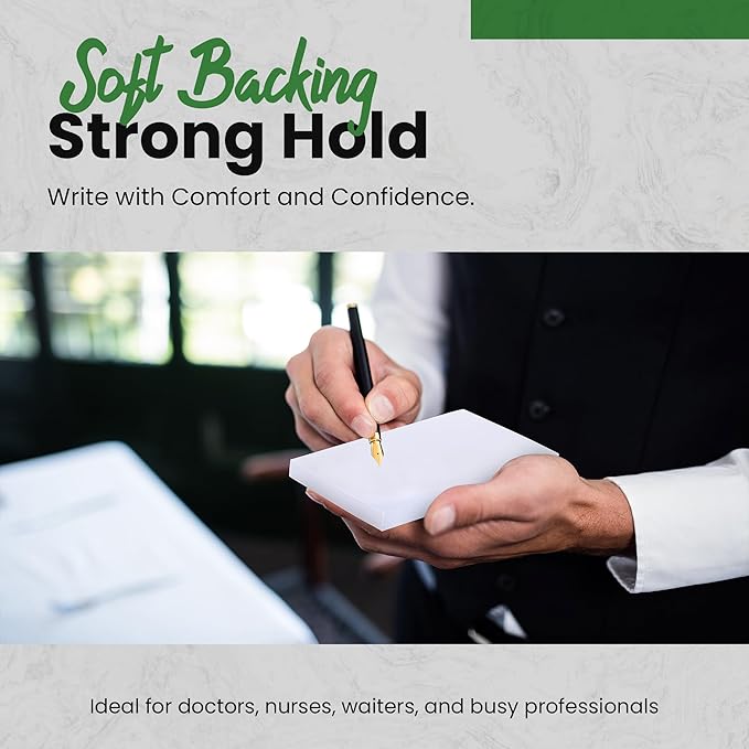 10 Pack Note Pads 3x5 | 100 Sheets Per Memo Pad | Server Note Pads | Scratch Pads for Writing | White Blank Notepads in Bulk | Small Notepad | Paper Pads for To Do Grocery List