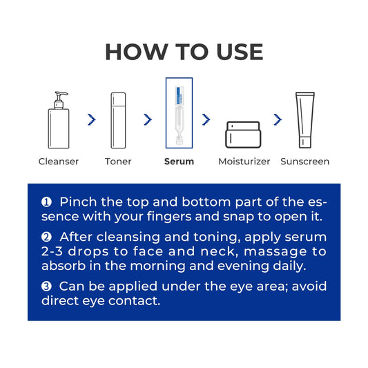 SKINERSE Intensive Repair Serum, 15%Hyaluronic Acid for Sensitive Skin Anti Aging Ultra Hydrating Serum for Face Calming Barrier Repair Redness Relief with Ceramides Centella 30Vials Daily Travel Care