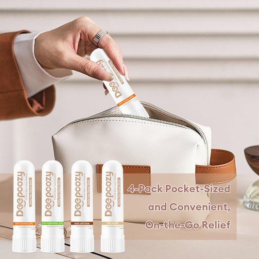 DeepCozy Nasal Stick for Adults, 3 Pack Nasal Inhaler Stick for Distraction Relief & Mild Stress, Portable Nasal Sticks Nose Inhaler Stick with Menthol for Work/Study/Travel (Mint Mojito)