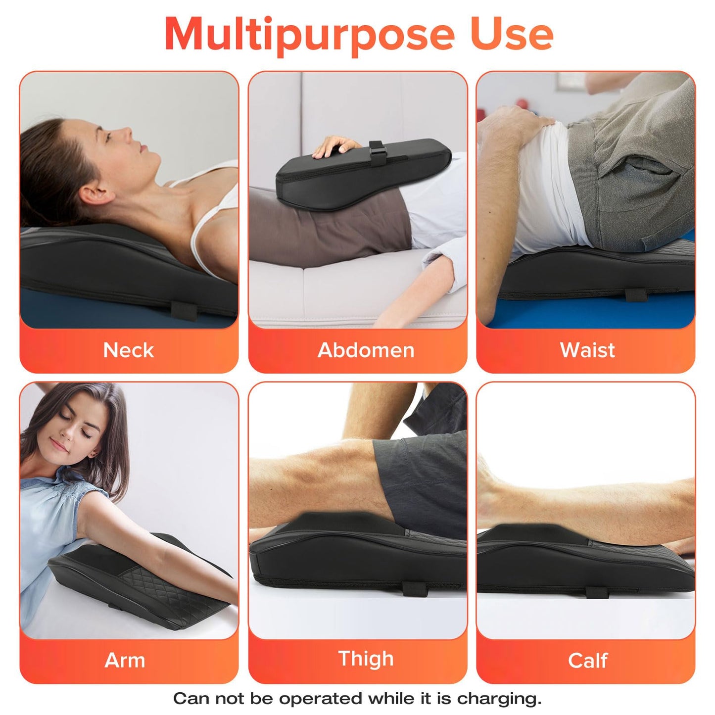 Fathers Day Gift Ideas Cordless Neck and Back Massager with Heat, Deep Tissue Shiatsu Neck Massager for Pain Relief, Massage Pillow for Back, Lower Back Massage, Birthday Gifts for Woman Man Dad