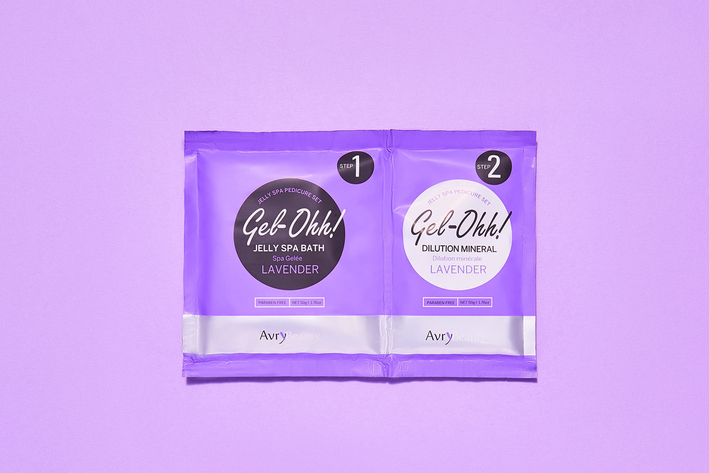 AVRYBEAUTY Gel-Ohh Jelly Spa Bath 3 Pack, Lavender Infused, Lavender Scented, Pedicure, Salon Services, Jelly Pedicure, Pedicure at Home, DIY Pedi
