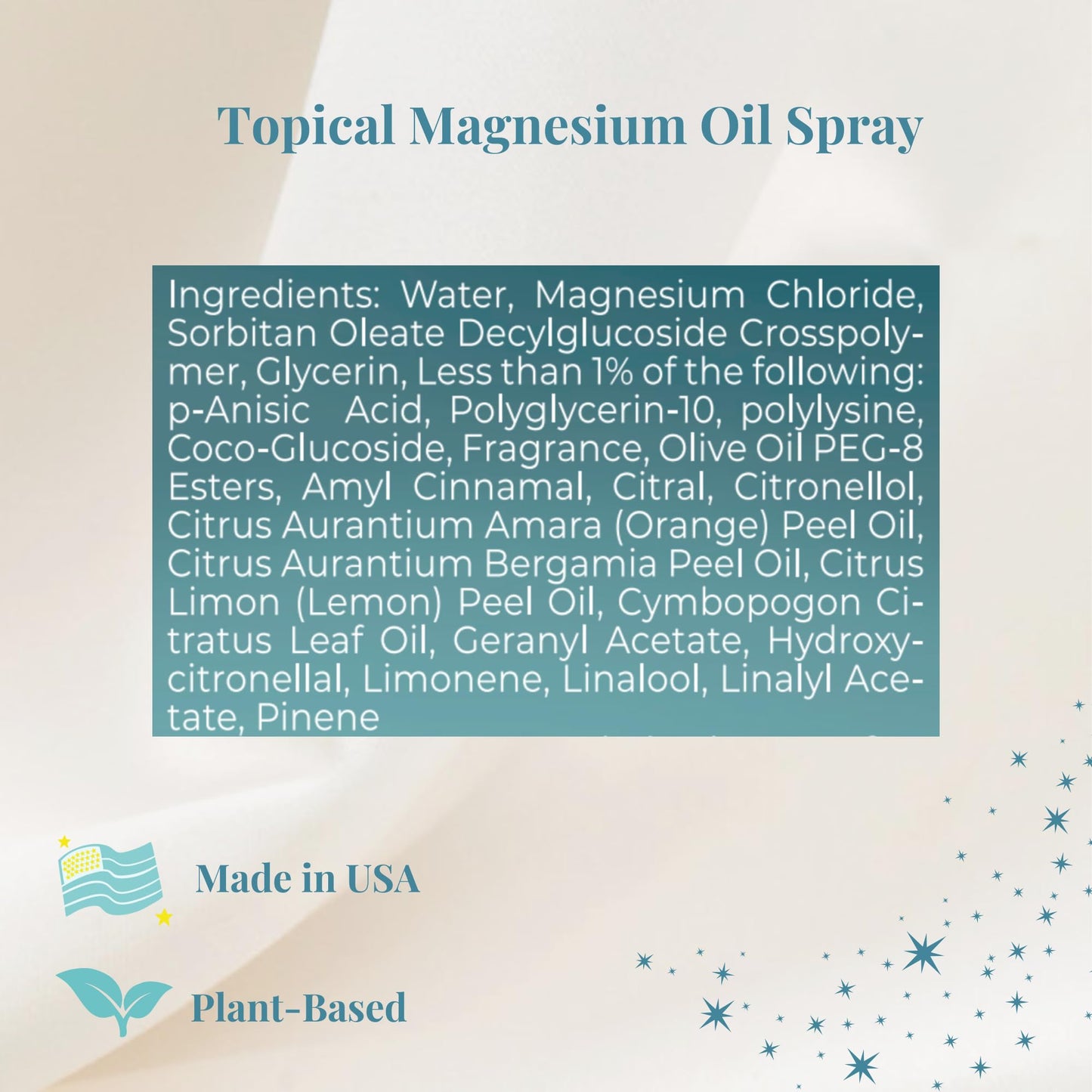 Dryft Sleep Magnesium Sleep Spray Topical Magnesium Oil for Body, Made in USA, No Itch, Eases You Into Sleep and Soothes Muscles, Aromatherapy Light Citrus Scent, Smooth on Skin