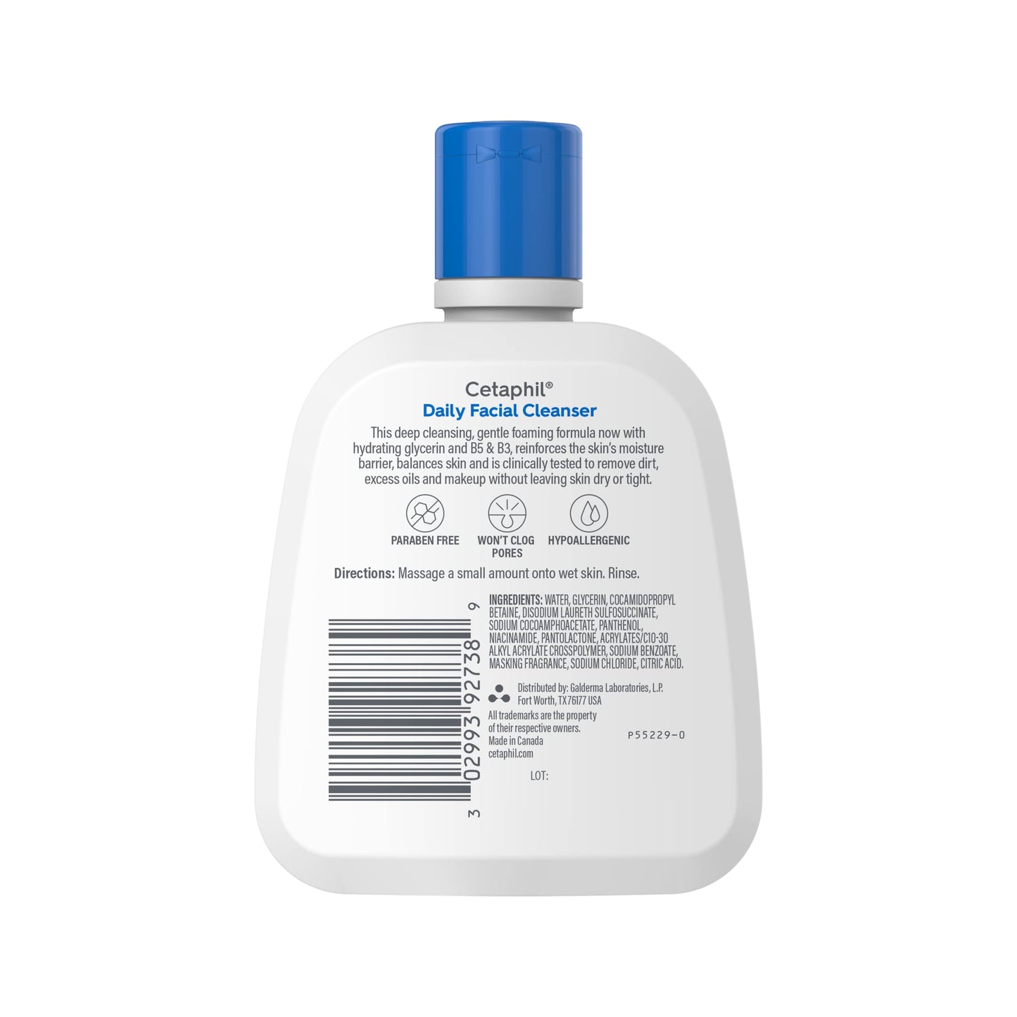 Cetaphil Face Wash, Daily Facial Cleanser for Sensitive, Combination to Oily Skin, 4 Oz 3 Pack, Gentle Foaming, Soap Free, Hypoallergenic