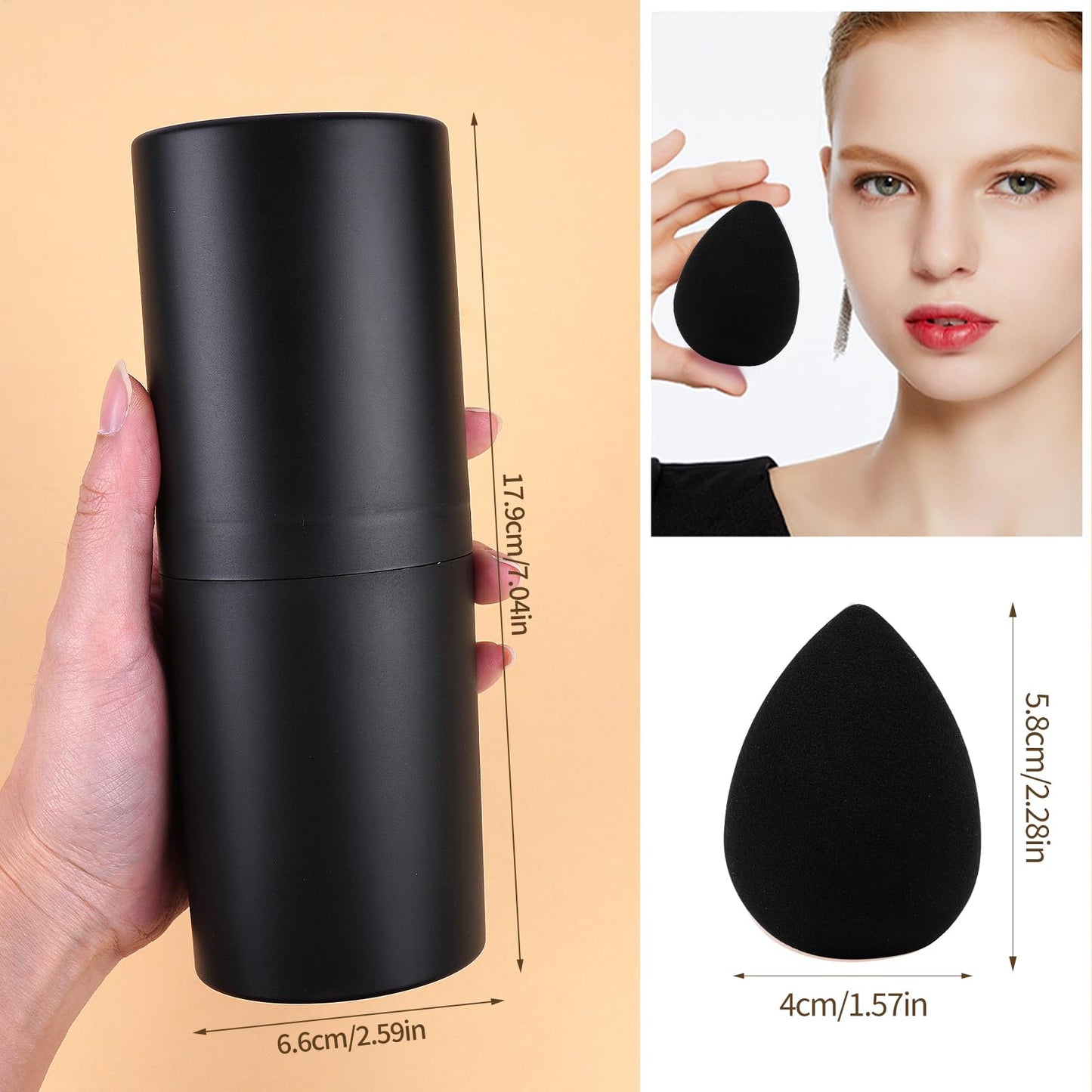 Makeup Brushes 11 Pcs Easy-taken Travel Makeup Brush Set Foundation Eye Shadows Blush Face Powder Concealer Mini Make up Brushes with Case (Black)