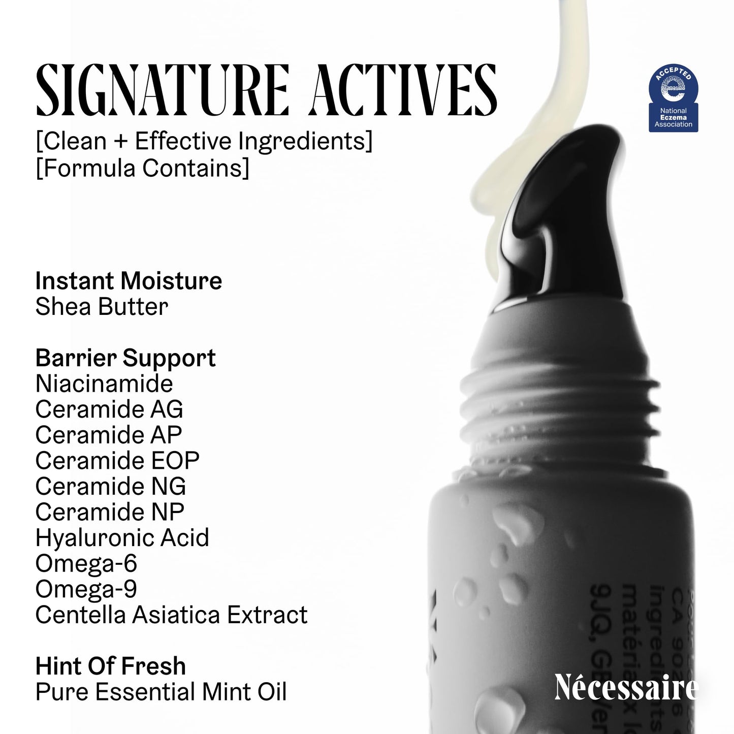 Nécessaire The Lip Balm | Hydrating Lip Balm for Women and Men, Clear, Mint, Multi-Ceramide, Treatment Balm | Instant Relief for Dry, Chapped Lips | Cooling Hypoallergenic Tip | Non-Sticky (0.5 fl oz)