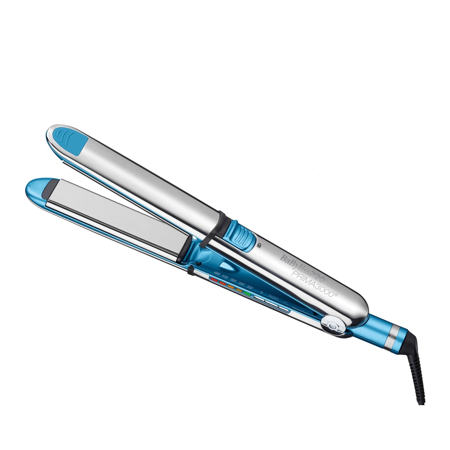 BabylissPRO Nano Titanium Prima Ionic Hair Straightener, Curl and Straighten Hair With One Professional Tool, Blue