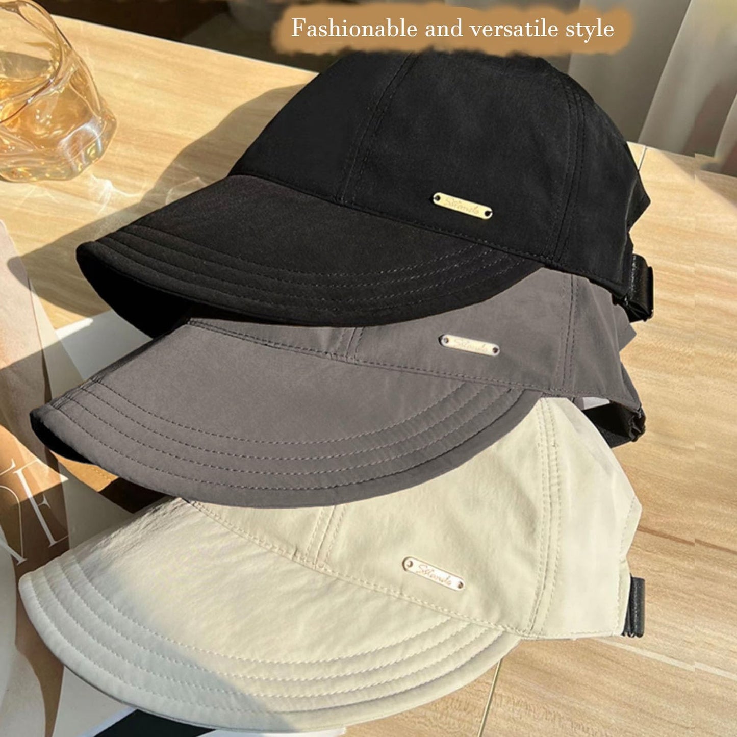 Sunhats for Women UV Protection Ponytail Hat Packable Hats for Women Travel UPF 50 Hats for Men Adjustable Cap Gray