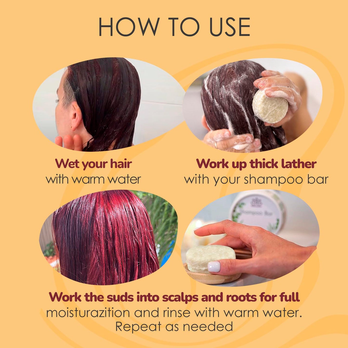 Relaxcation Batana Oil Solid Shampoo Bar for Hair Growth, Reduces Hair Loss, Hydrates Dry Hair, Improves Scalp Health, With Castor Oil, Jojoba, Argan & Aloe Vera, Handcrafted in USA, Travel-Friendly