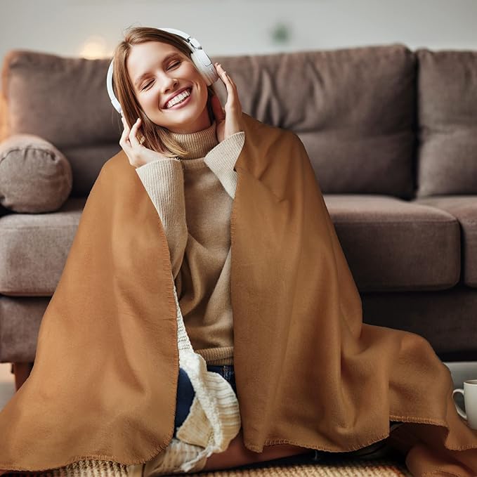 Kinlop 40 Packs Fleece Blanket Bulk 60 x 50 Inch Soft Lightweight Fleece Cozy Blanket Warm Throw Plush Pet Throw for Bed Couch Sofa Home Office Wedding Gifts Travel Camping (Fresh Color)