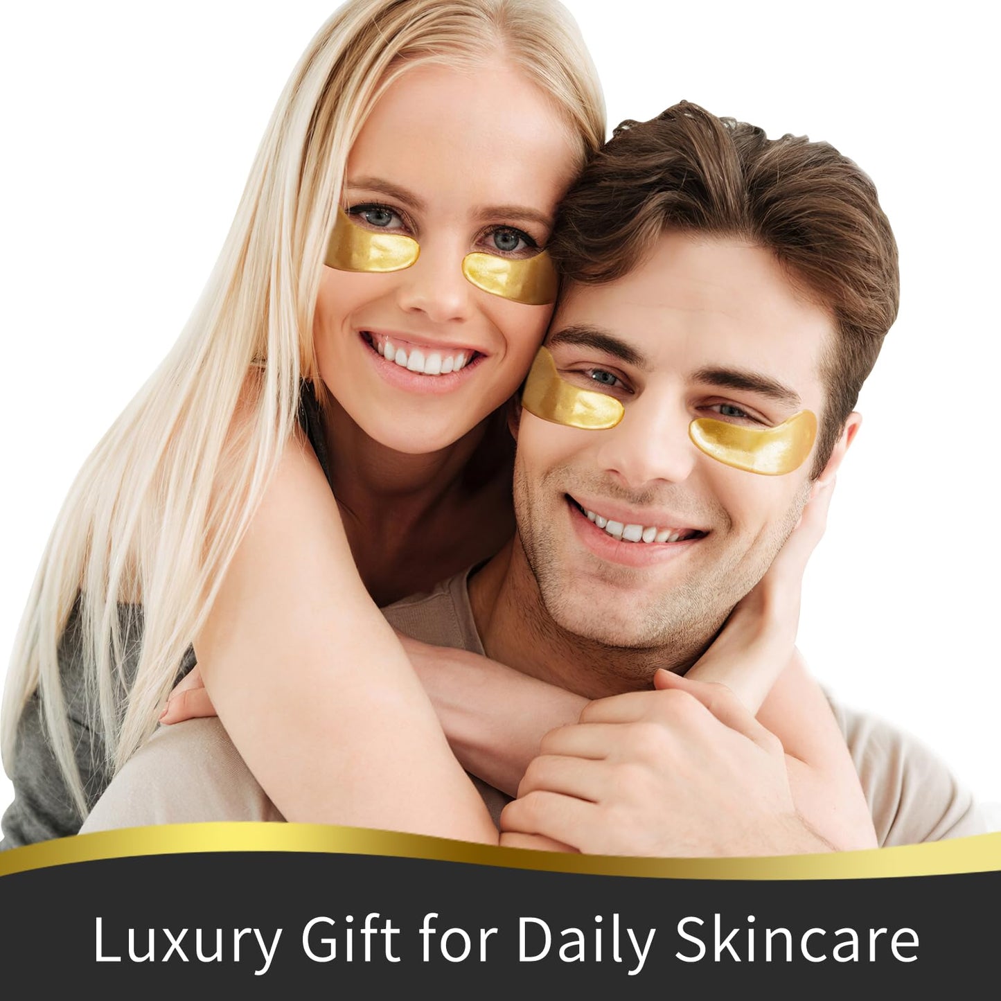 USTELIR Under Eye Patches, 40 Pairs Eye Mask for Dark Circles, Puffy Eyes, Undereye Bags,Wrinkles,Eye Mask Patches with 24K Gold, Eye Treatment Skin Care for Men & Women Gift