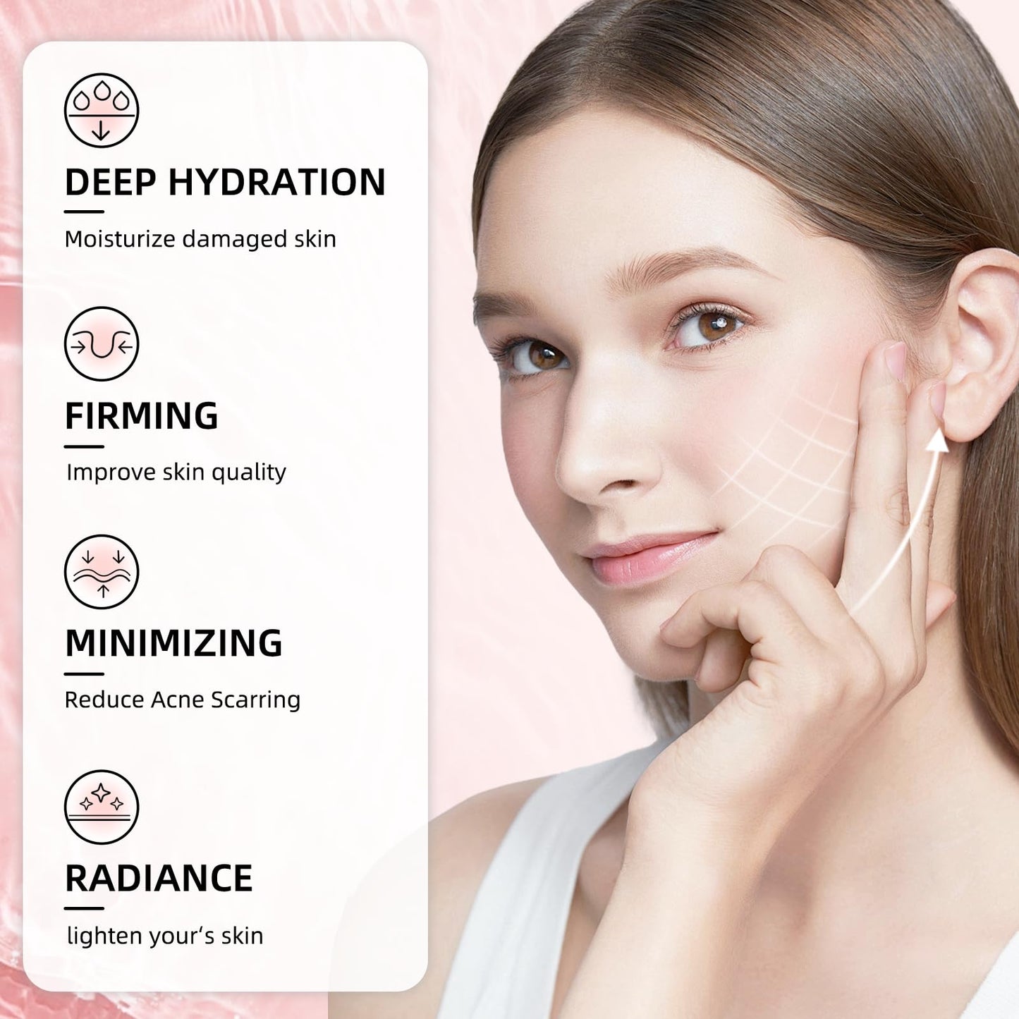 OLELON 5 Pack Bio Collagen Face Mask Skincare, 100% Hydrating Collagen Mask Overnight Korean Skin Care