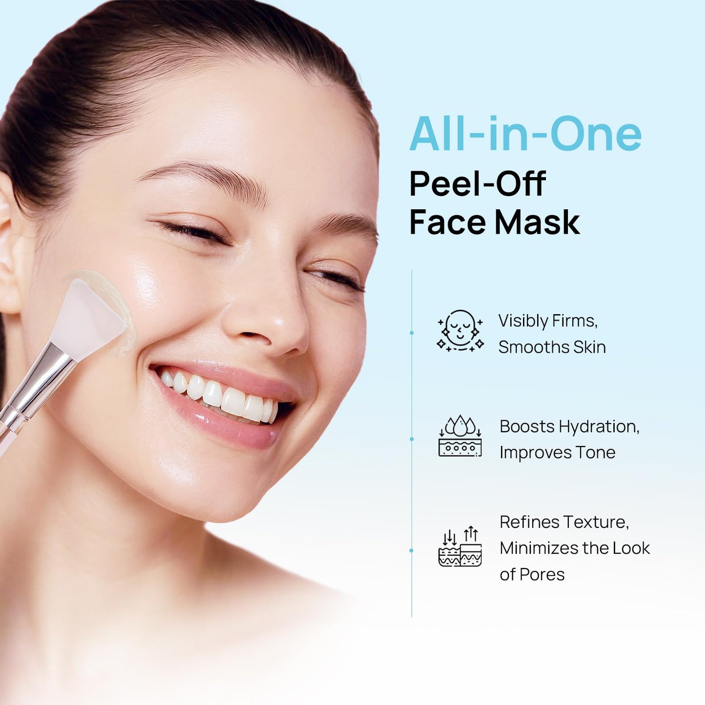 Bleuvél Collagen Overnignt Wrapping Mask - Peel Off Face Mask for Glass Skin with Marine Collagen & Seaweed Extract for Hydrating, Firming & Elasticity 2.5 fl.oz./75ml