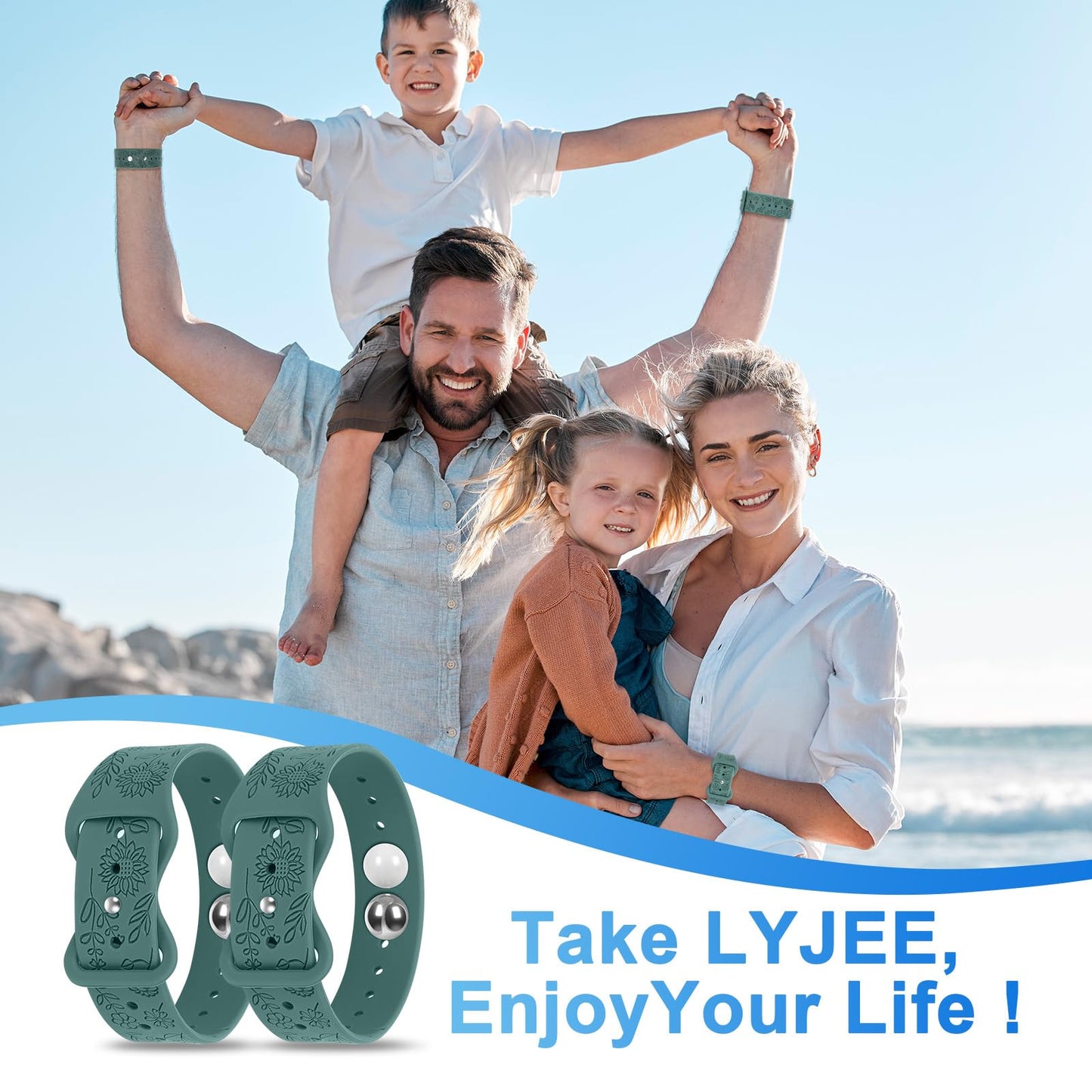 LYJEE Motion Sickness Bands Anti Nausea Wristband for Adult and Kids Morning Sickness Relief for Pregnant Women Acupressure Nausea Relief for Car, Sea, Air Sickness