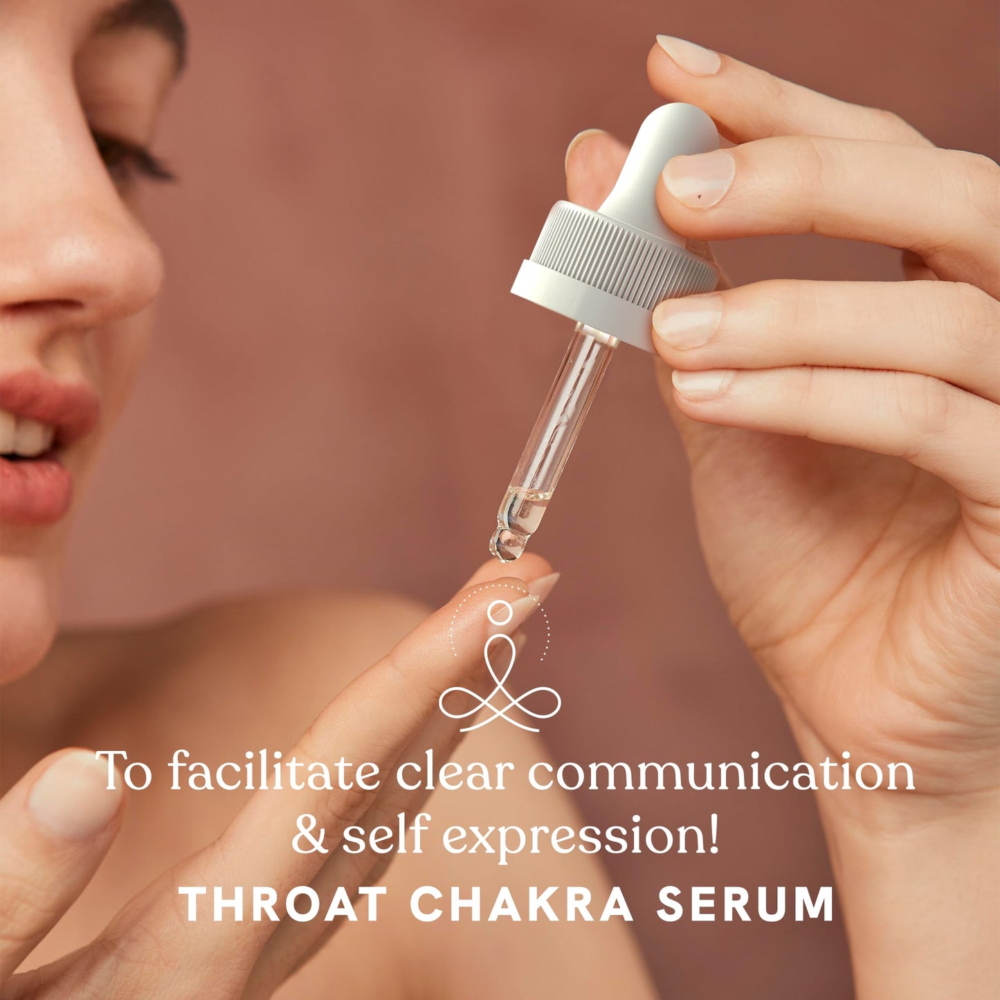Throat Chakra Facial Serum Essential Oil Blend, Natural & Organic Moisturizing Serum for Face with Sunflower, Argan, Apricot, Rosemary, Lavender Oils for Spiritual Journey, Peace, Deeper Connection