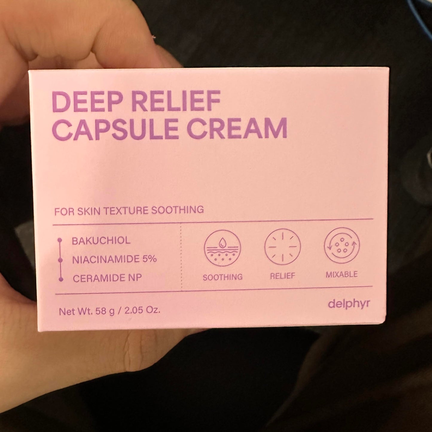 delphyr Deep Relief Capsule Cream – Bakuchiol, Niacinamide 5% & Ceramide – Soothing, Hydrating – All-Vegan, No Artificial Colors or Fragrances – Korean Skin Care