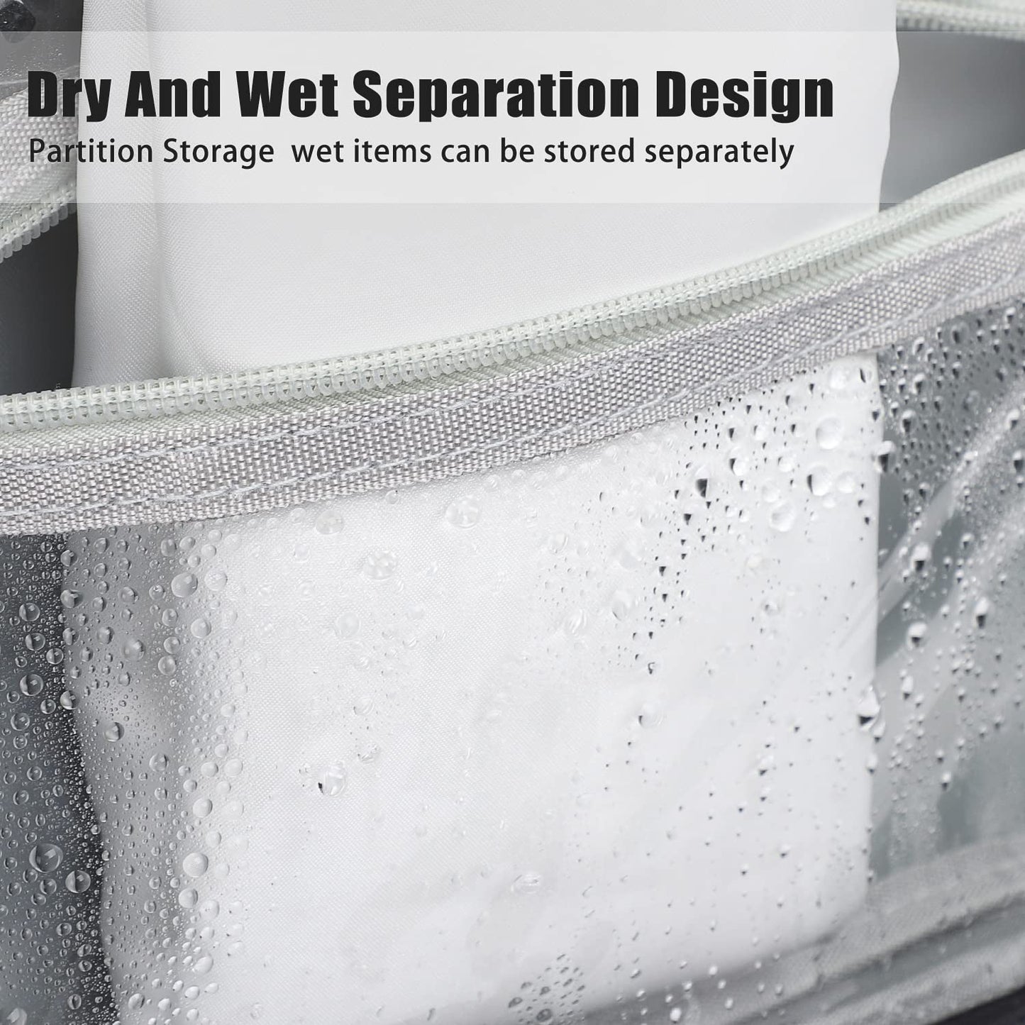 Etercycle Toiletry Bag for Women Men, Waterproof Hanging Toiletry Bags for Traveling, Portable Foldable Travel Wash bag with Hanging Hook, Shaving Bag for Bathroom Shower- Gray