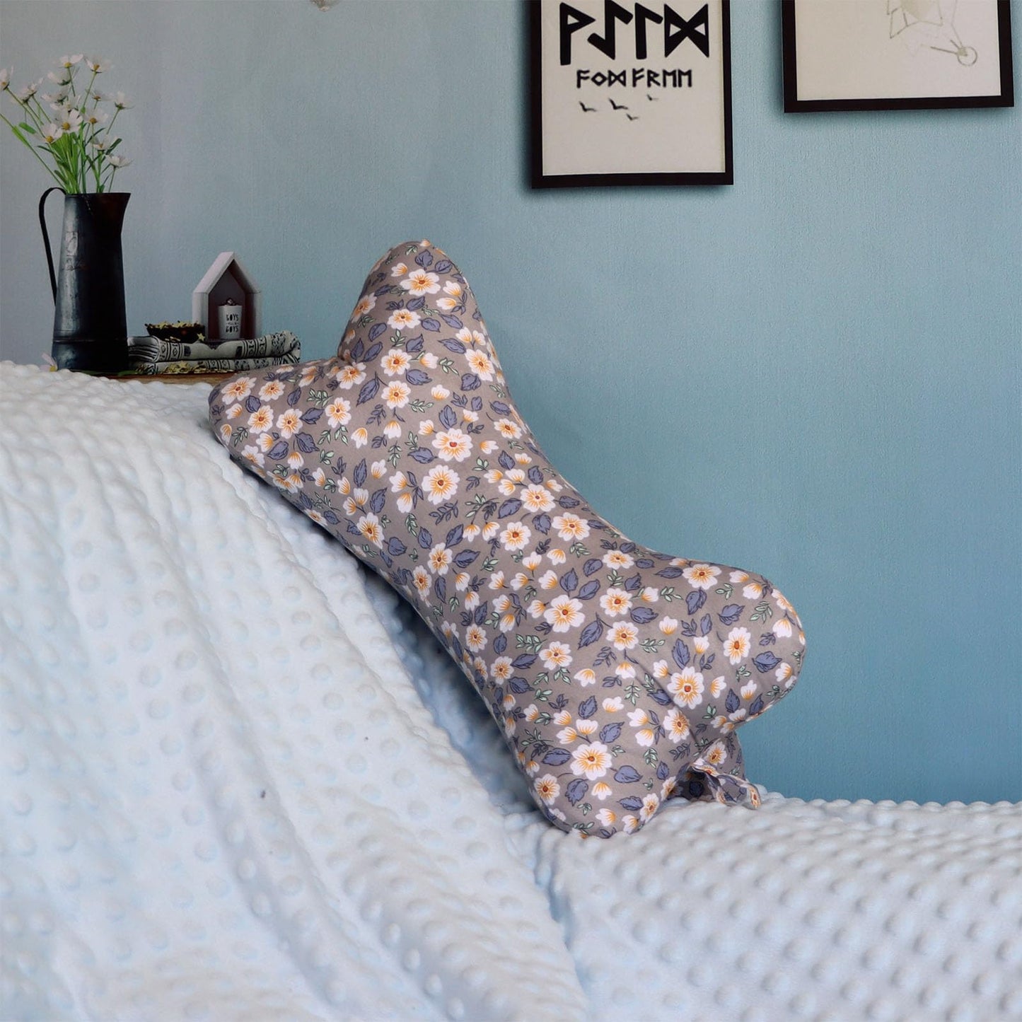 Neck & Cervical Pillows Dog Bone Shaped Travel Neck Pillows With Washable Removable Cover Have Loops On Either End For Car Bus Truck Driving Comfort Head Rest Support Neck Chiropractic Pillow ( Color