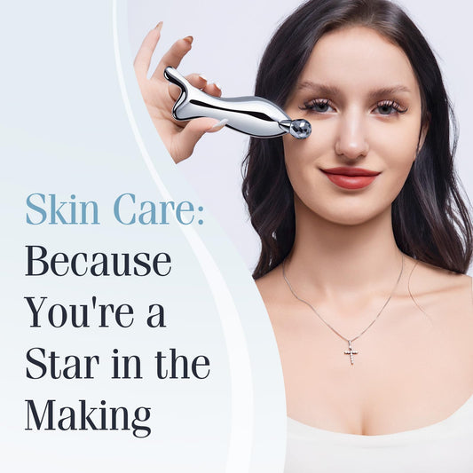 4-in-1 Gua Sha Facial Tools, Metal Lymphatic Drainage Massager Facial Roller for Wrinkles and Lifting, Stainless Steel Gua Sha Tool for Face