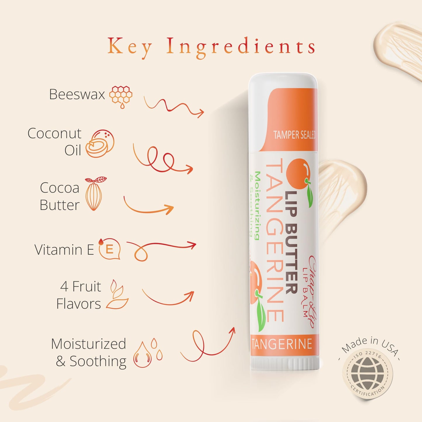 CHAP-LIP Original Lip Balm Hydrating Bulk Chap Stick with Fruit Flavors, Coconut Oil, and Cocoa Butter - Christmas Gift Stocking Stuffers Lip Therapy Pack for Men and Women - Made in the USA, 24 Pack