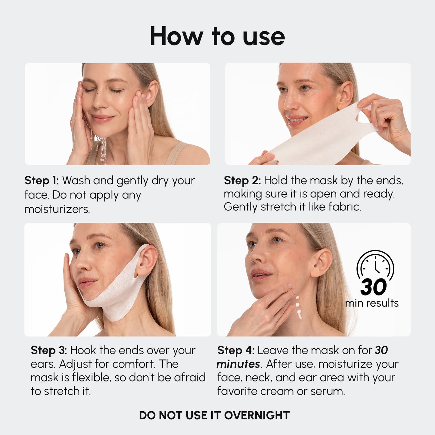 MAREE V Line Lifting Mask with 24K Gold – Deep Collagen Face Mask for Women – Jawline Shaper Mask with Retinol & Hyaluronic Acid – Neck Tightening & Firming - Double Chin Strap for Face Lift