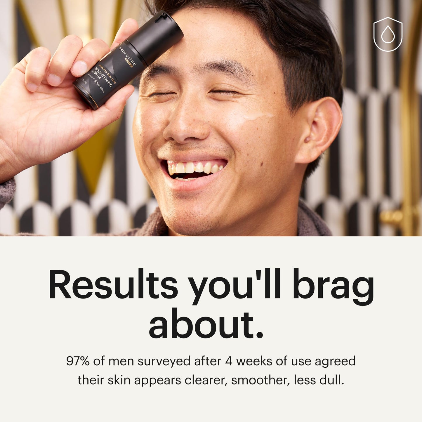 MANSCAPED® Skin Ultra™ Brightening Serum - Men's Vitamin C Face Serum Formulated to Improve Skin Tone & Help Reduce Appearance of Wrinkles, Infused with Licorice Root & Niacinamide, 1 fl oz, (2-Pack)