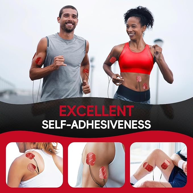 Comfytemp TENS Unit Reusable Adhesive Electrodes, Suitable for Most TENS, Replacement Pads, Suitable for TENS Unit Muscle Stimulator