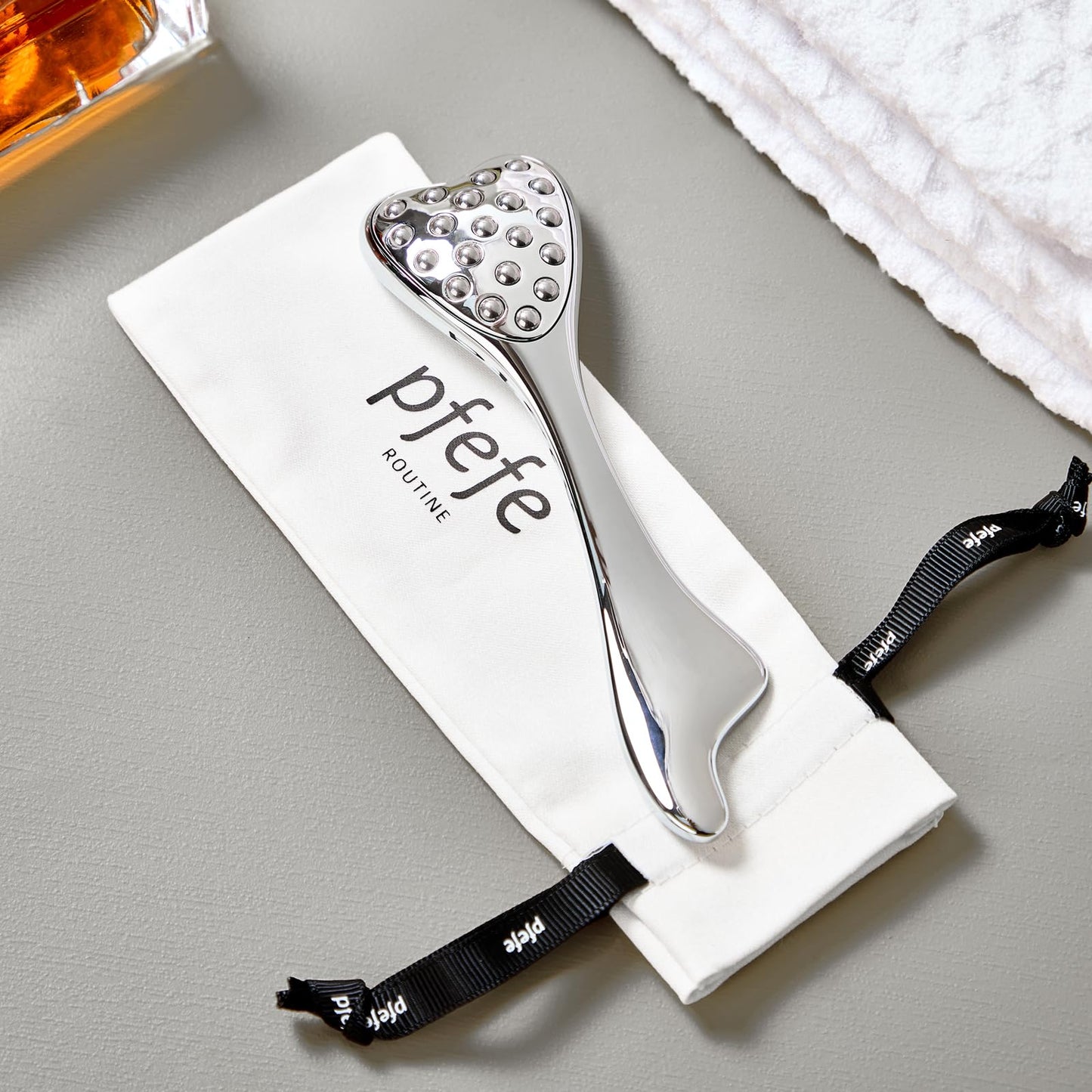 pfefe Stainless Steel Gua Sha & Face Roller, 3-in-1 Dolphin Facial Roller for Esthetician Supplies Women Gift, Skin Care Tool for Puffiness, Wrinkles, Dark Circles (1 Pc)