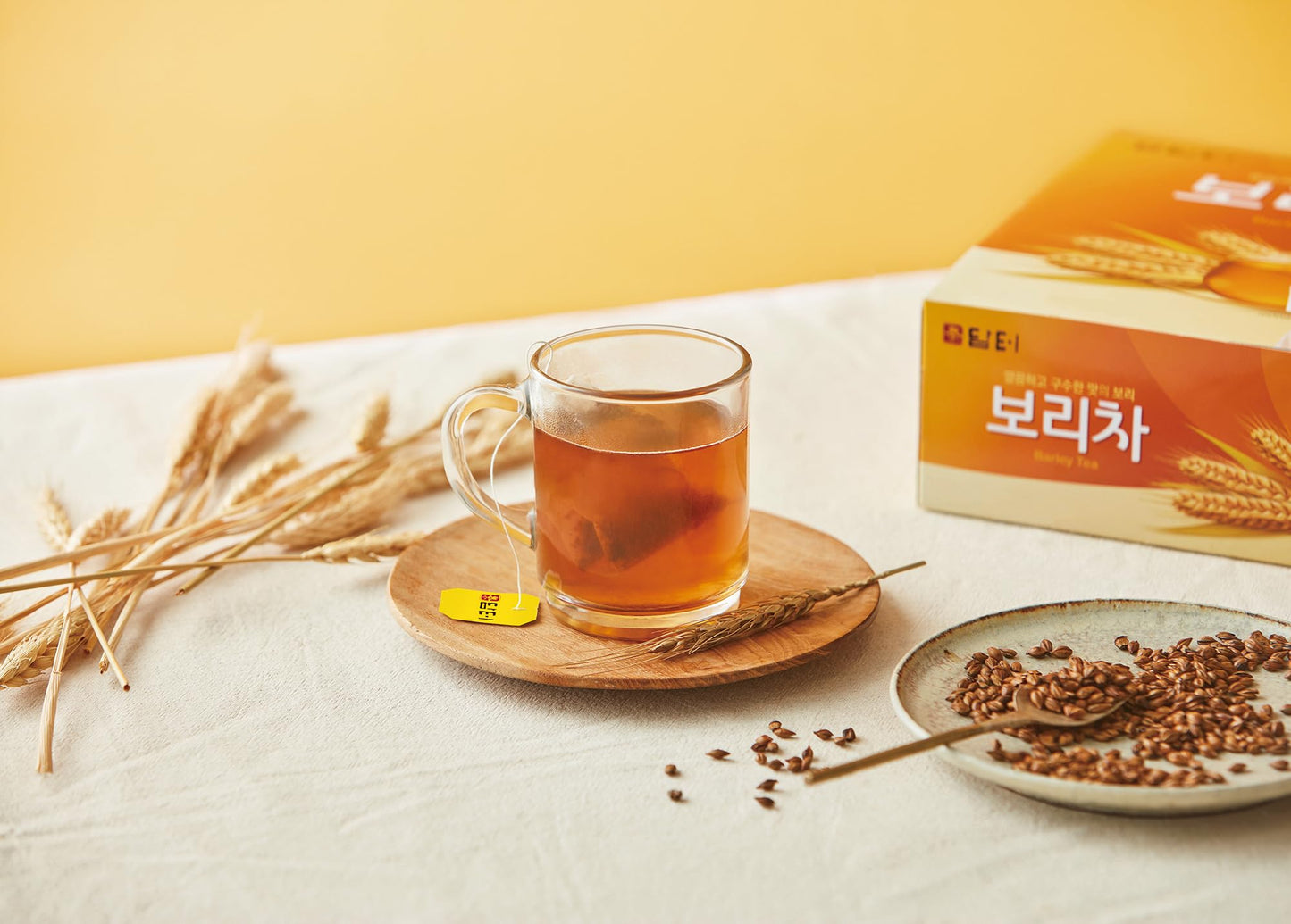 Damtuh Korean Barley Tea – Roasted Boricha Mugicha, Nutty Herbal Tea, Caffeine-Free, 50 Tea Bags (1.5g each)