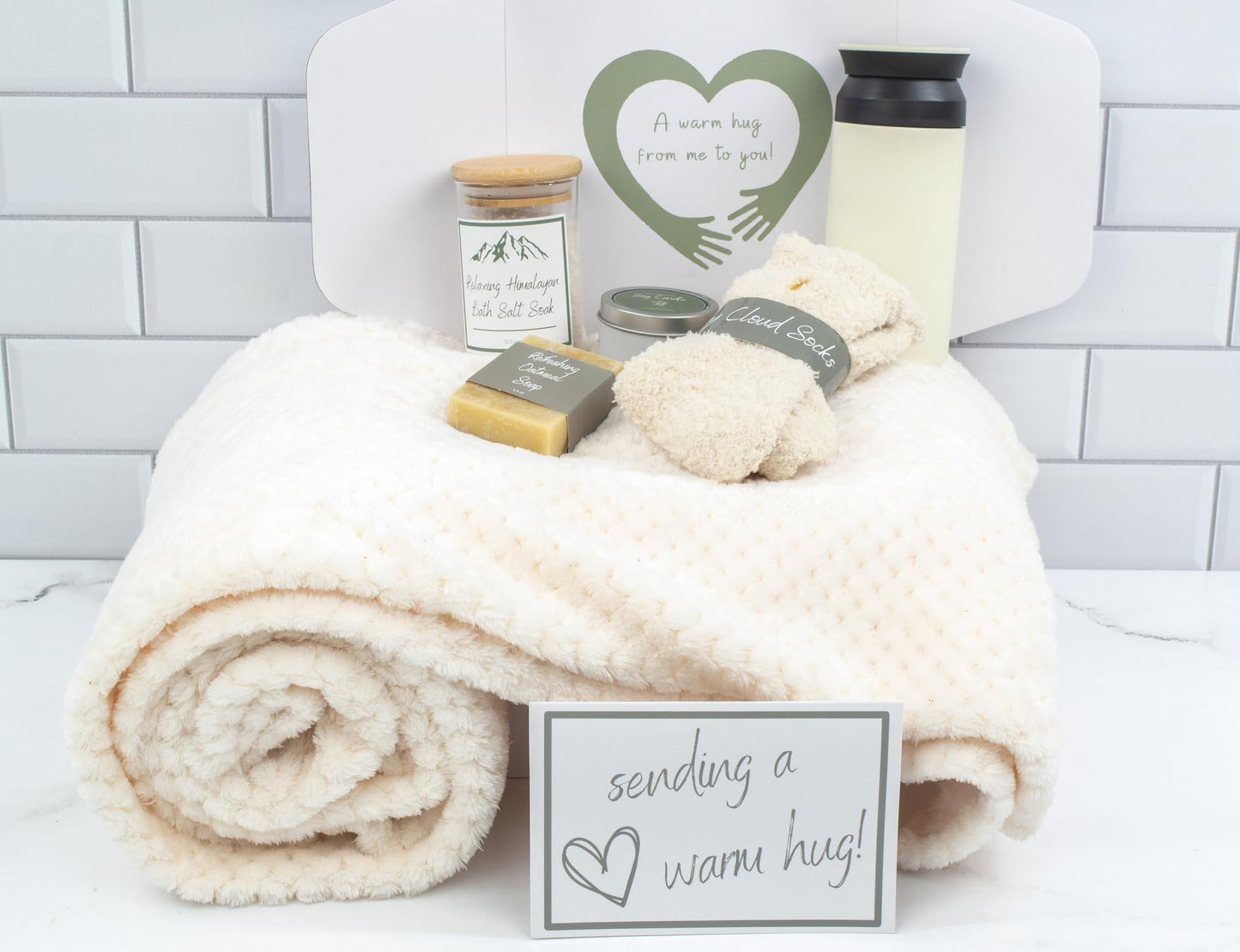 A Warm Hug Gift Box for Women - Cozy, Relaxing Self Care, Get Well, Sympathy, Thinking of You - Thoughtfully Curated Box for Her