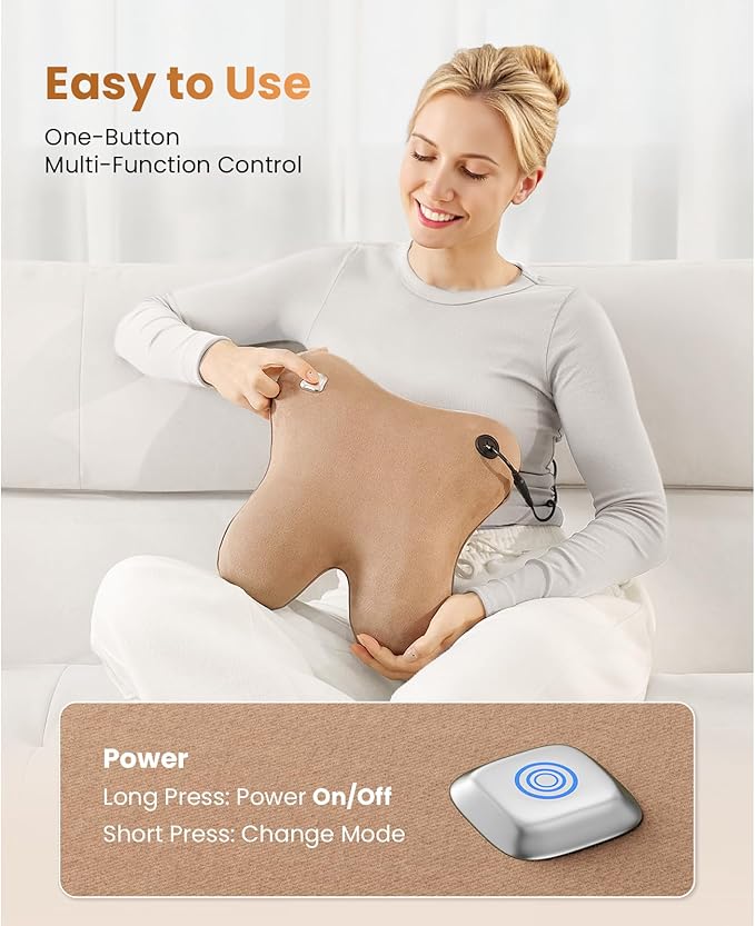 BOB AND BRAD Back Massager with Heat FSA Eligible, EZBack Corded Neck Massager for Pain Relief Deep Tissue, Shiatsu Back Shoulder and Neck Massage Pillow, Full Body Use, Ideal Gifts for Women Men