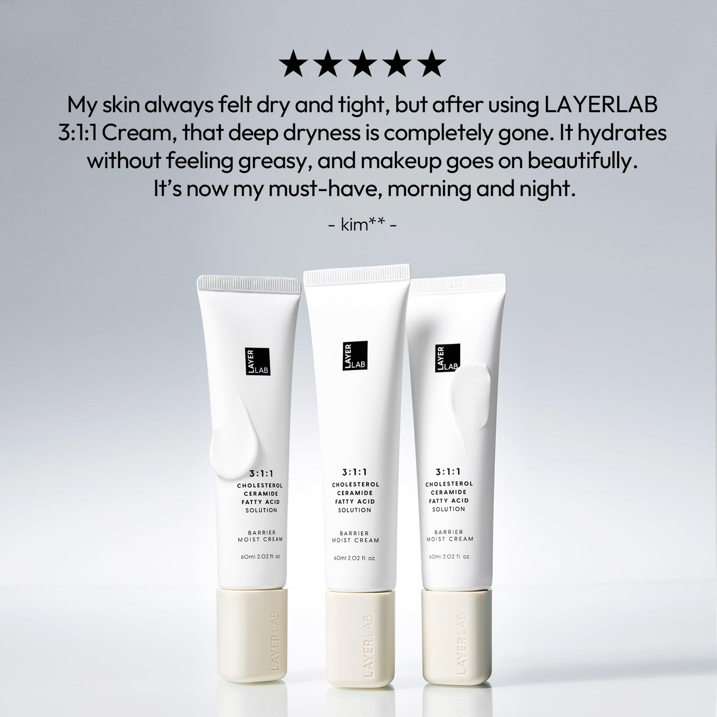 LAYERLAB Barrier Moist Cream - Up to 100H Hydration Face Moisturizer with Ceramide, Cholesterol, K-Beauty Skincare with Shea Butter for Deep Hydration & Moisture Barrier Support 2.02 fl oz