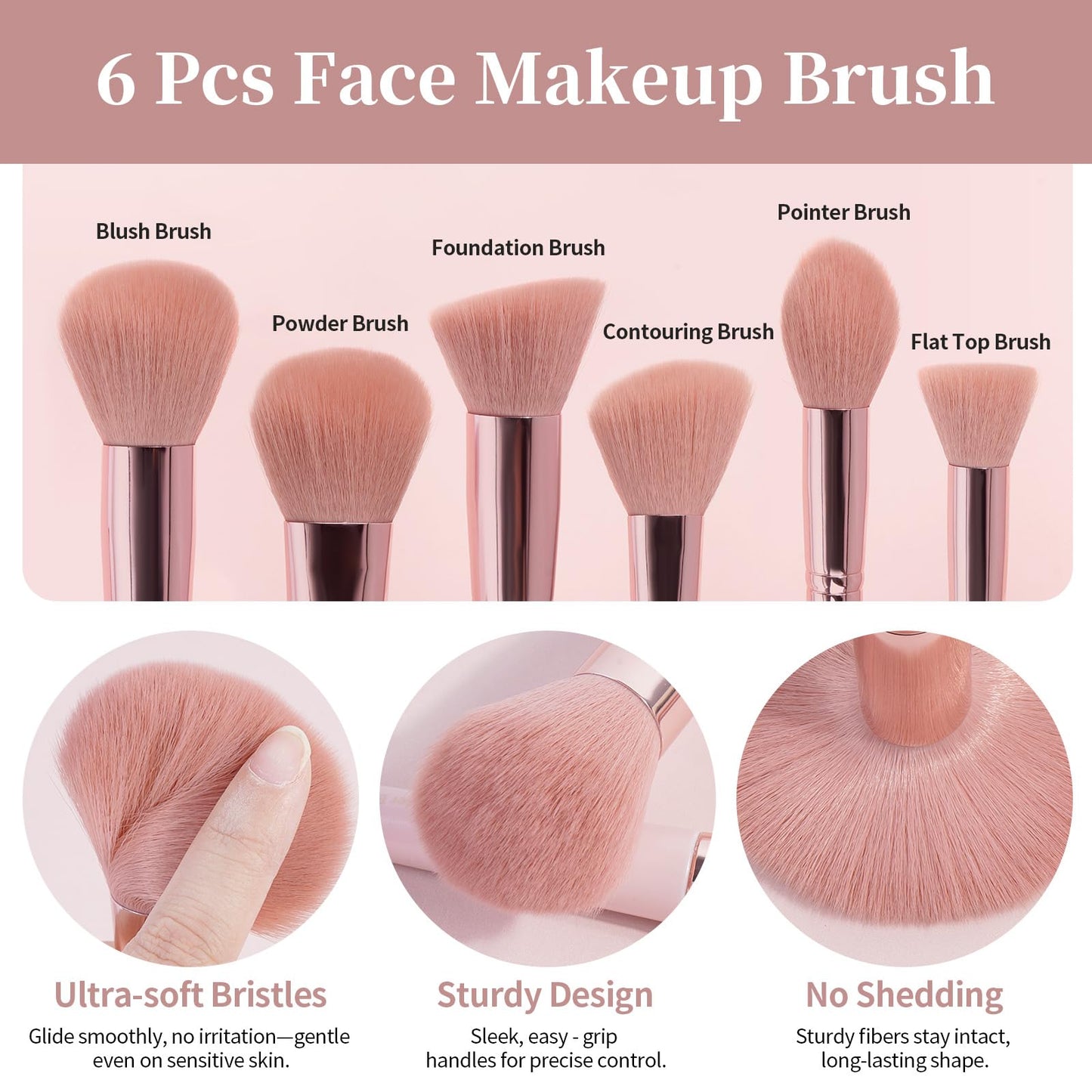 MAANGE Makeup Brush Set 51 PCS Professional Makeup Brushes for Foundation Powder Concealers Eye shadows Blending Blush Travel Make up Brush Kit (Pink)