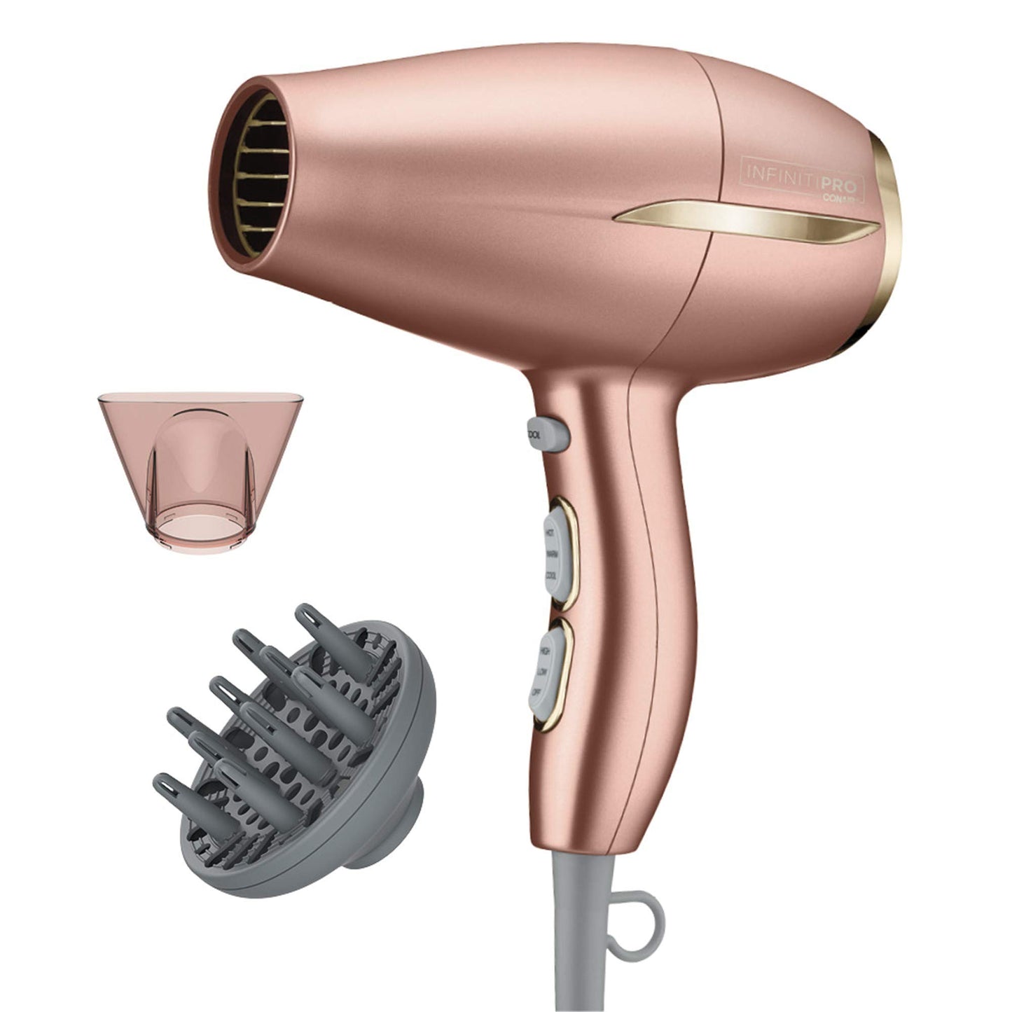 INFINITIPRO BY CONAIR Frizz Free Compact Hair Dryer ~ 2x the Shine - 3x the Frizz Control