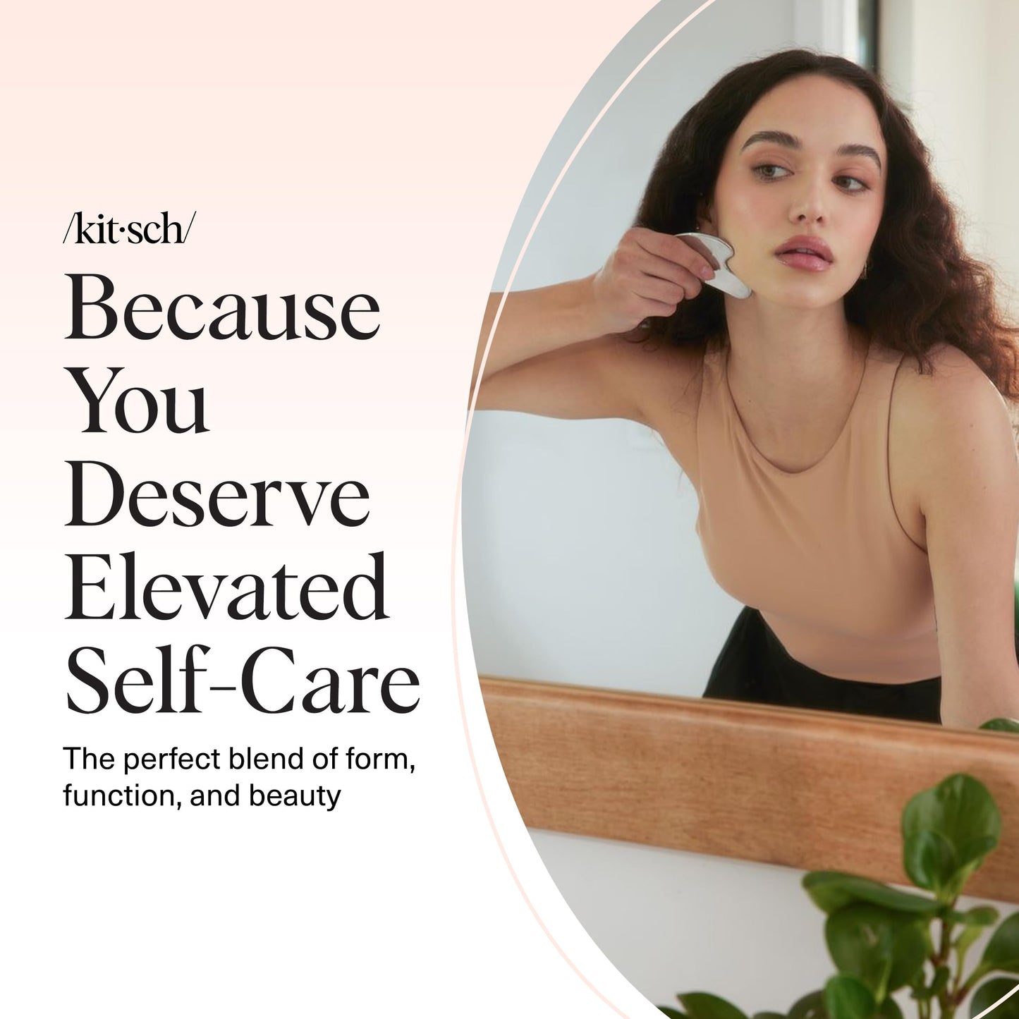 Kitsch Stainless Steel Gua Sha Facial Tools - Guasha Tool for Face, Face Sculpting Tool, Jawline Shaper, Double Chin Reducer, Body Gua Sha Tools, Lymphatic Drainage Massager, Facial Skin Care - Silver