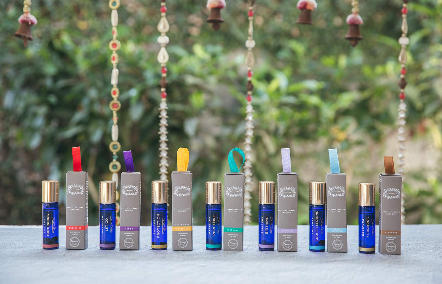 BALIPURA - Pure Love Crystal Aura Roll On - Jasmine Essential Oil with Love Rose Quartz Crystals - Essentail Oils for Body - Calming Essential Oils Roll On - Valentines Day Gift for Women - 0.34 floz