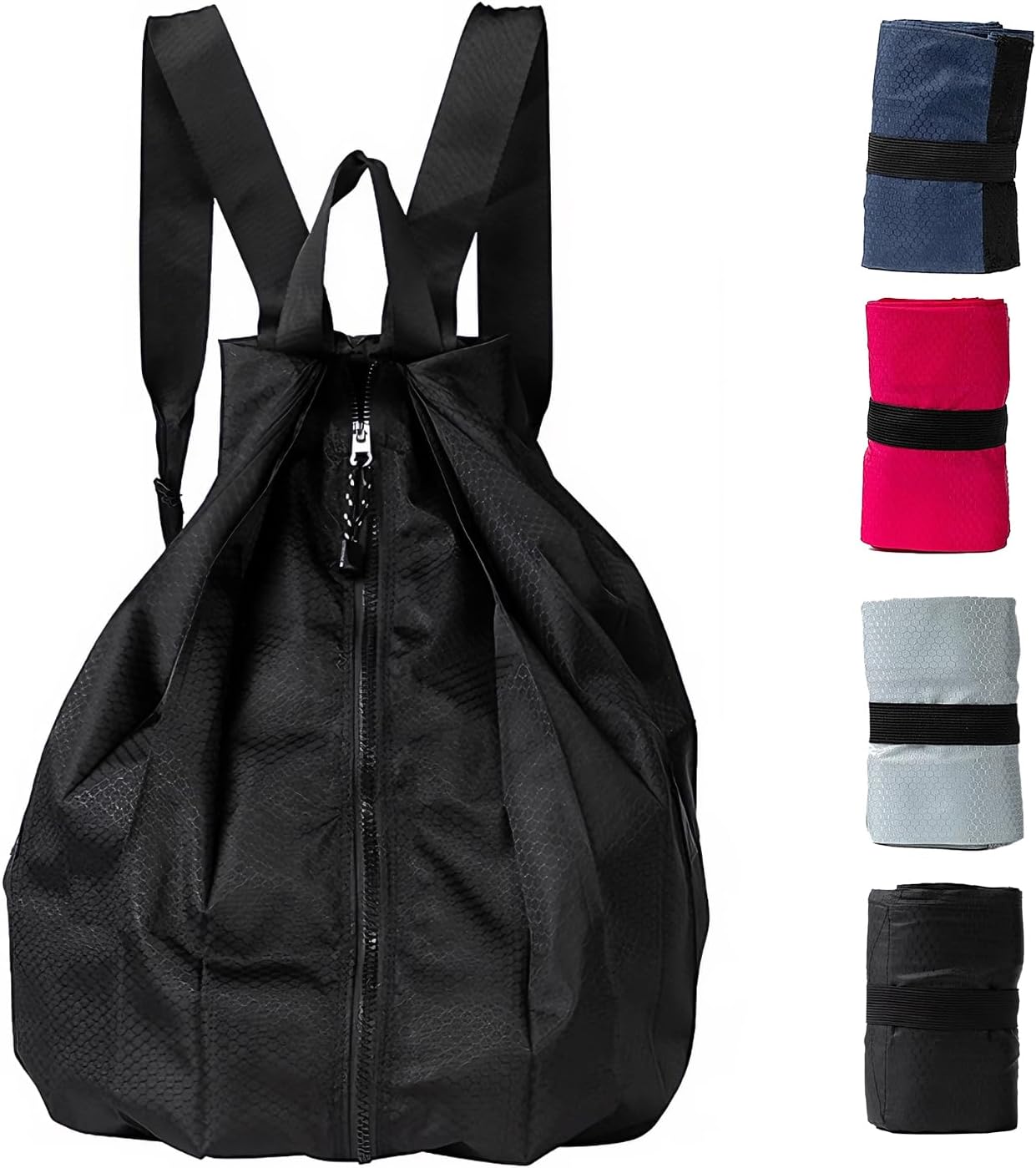 CAFINY Ultra Lightweight Waterproof Small Hiking Backpack,Packable, Foldable Collapsible For Beach, Camping And Gym,Small Gym Bag, Casual daypacks, Travel Backpack, (Black)